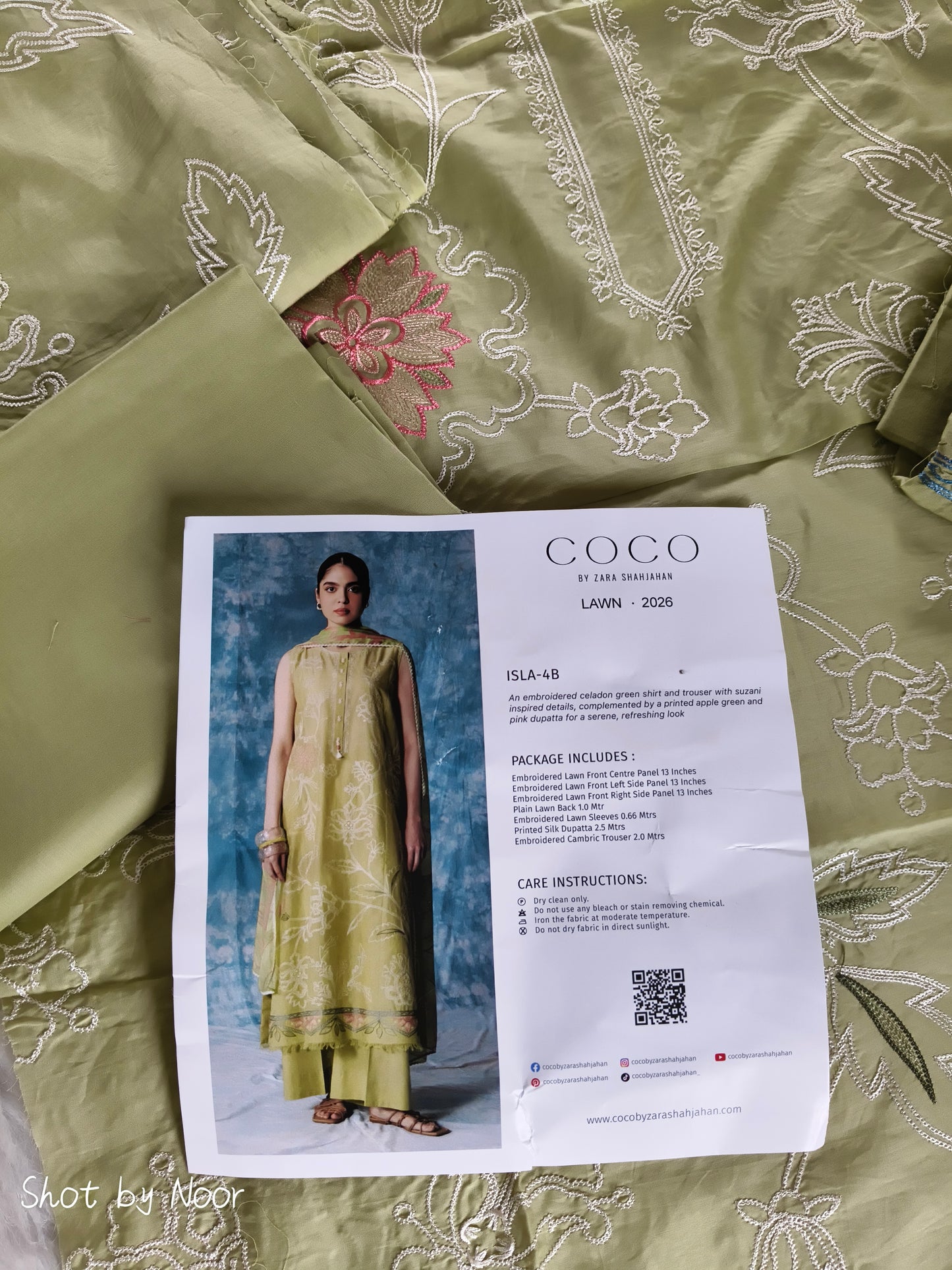 CC Lawn 2026 by Zara Shahjahan – Emb 3 Piece Suit with Silk Dupatta & Cambric Trouser