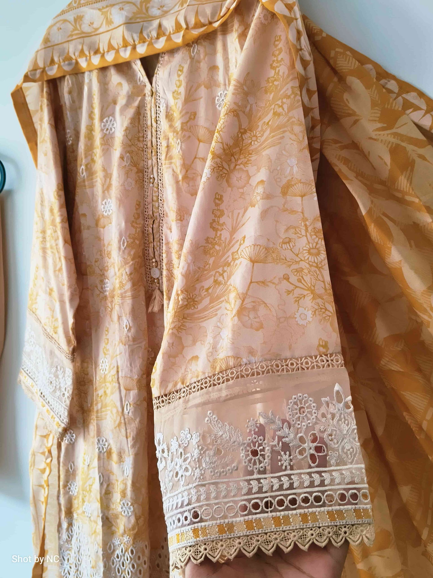 SBA03 Festive Eid Collection – Heavy Embroidered Lawn Suit with Printed Dupatta