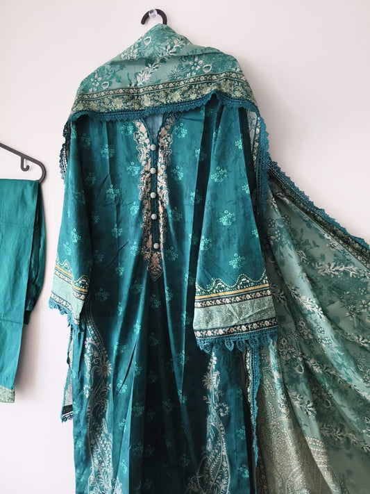 ML11 Stitched Suit for Women | Fancy Neck Design with Dupatta | Summer Collection