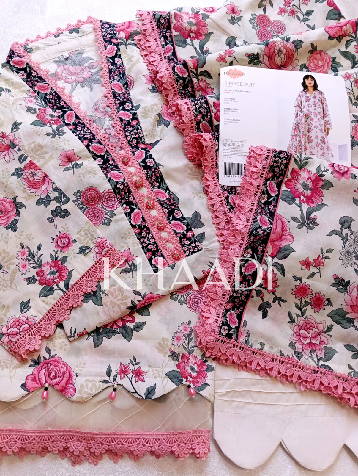 K09 Khaadi Premium Lawn Stitched Suit with Dupatta – Elegant Summer Collection