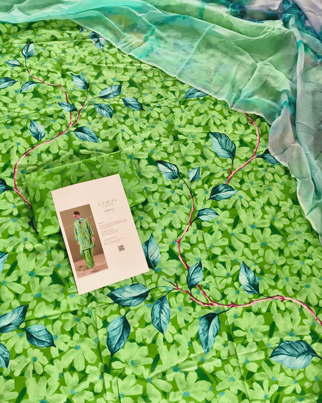 CC Prints Vol 1 2026 – Lime Fresh Botanical 3 Piece Lawn Suit