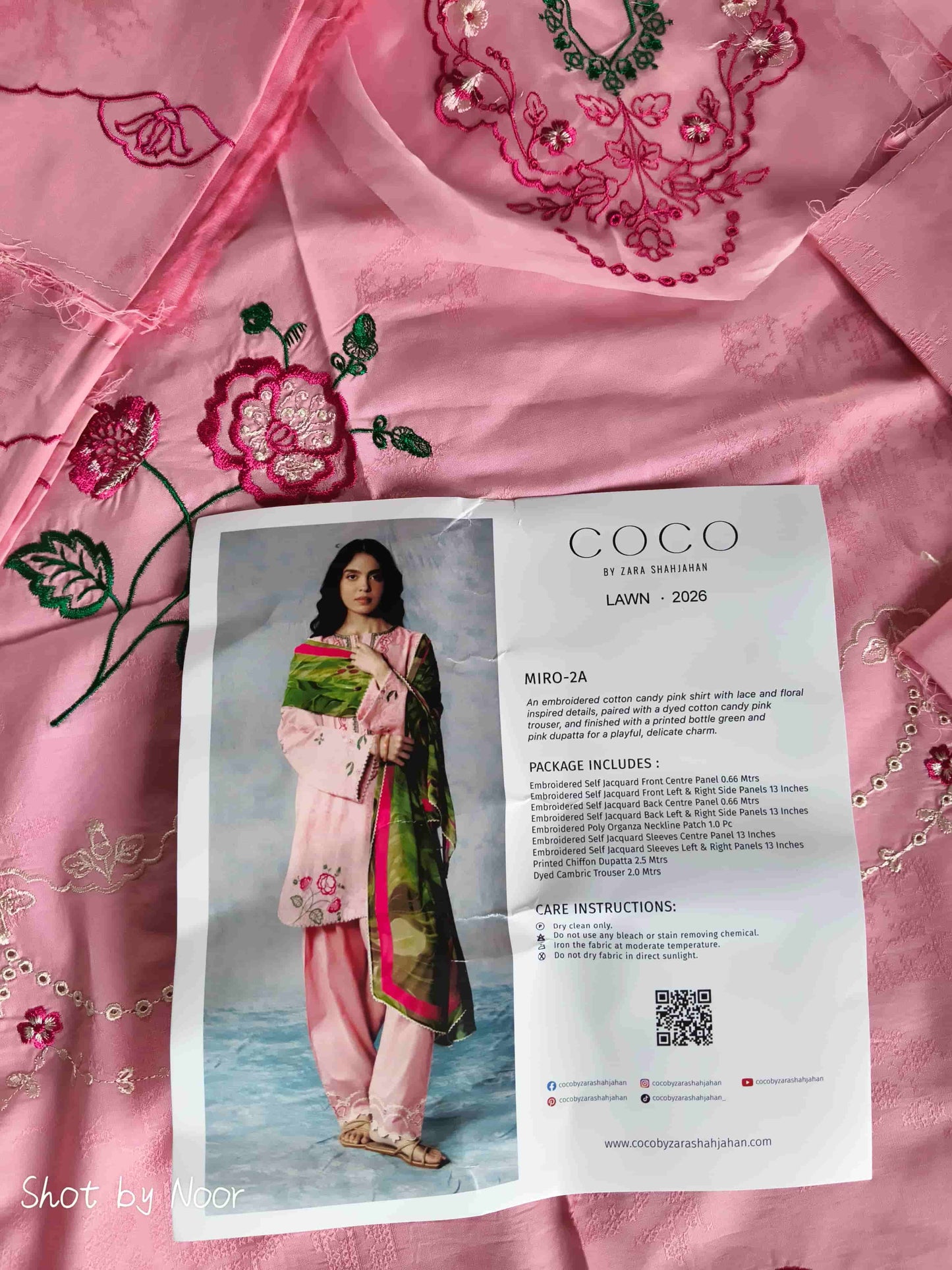 CC Lawn 2026 by Zara Shahjahan – MIRO-2A Embroidered 3 Piece Suit with Printed Chiffon Dupatta