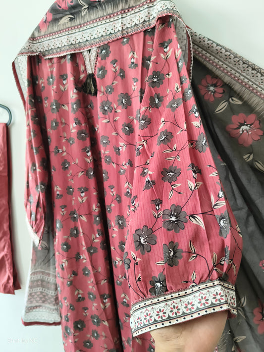 BIN SAEED Casual Printed Lawn 3 Piece Suit DPR