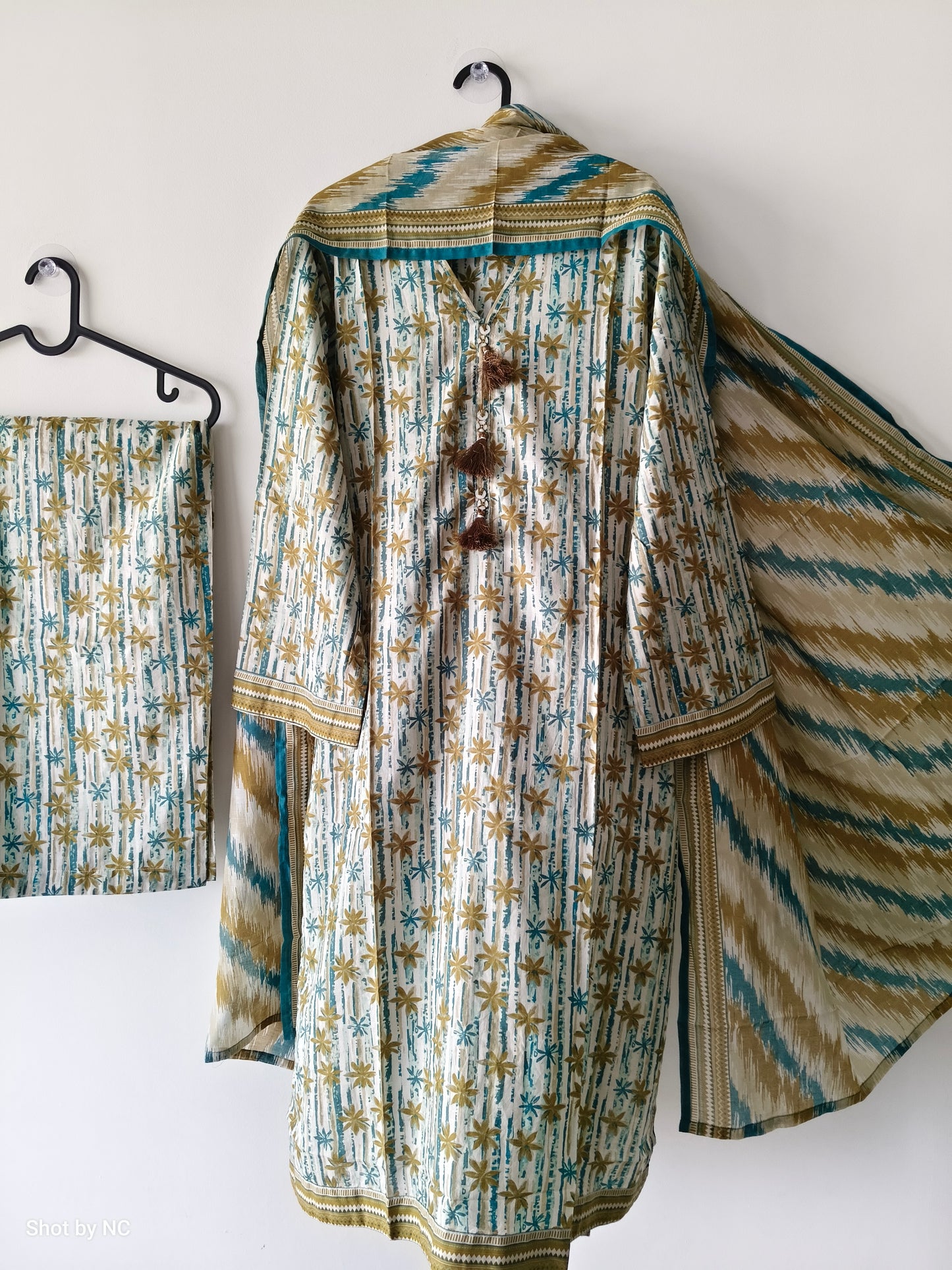 BIN SAEED Casual Printed Lawn 3 Piece Suit - Beige