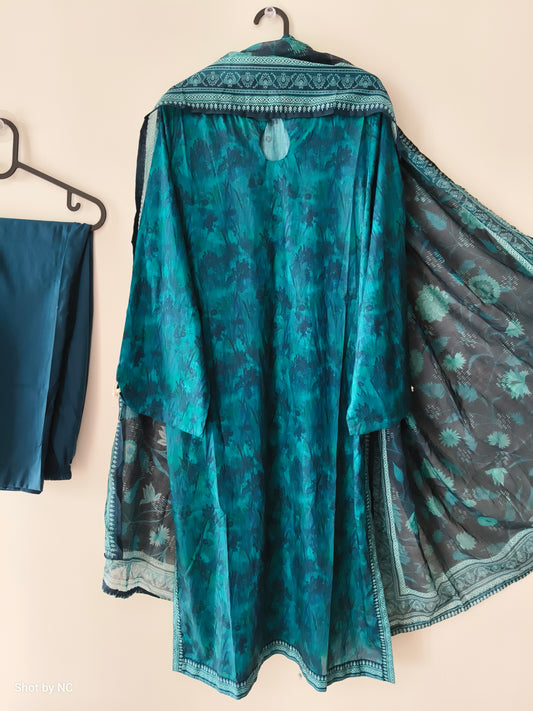 BIN SAEED Casual Printed Lawn 3 Piece Suit - Blue