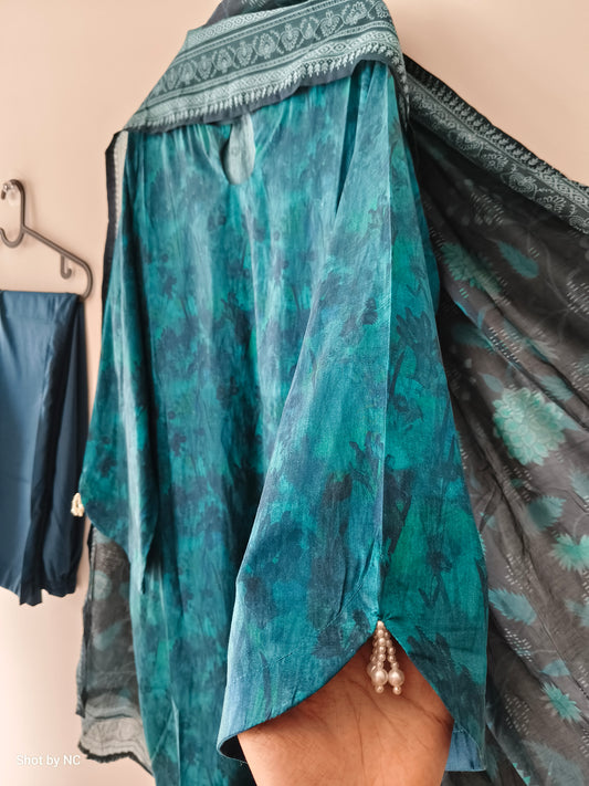 BIN SAEED Casual Printed Lawn 3 Piece Suit - Blue