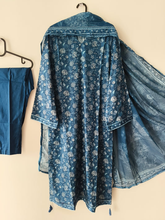 BIN SAEED Casual Printed Lawn 3 Piece Suit - Voilet