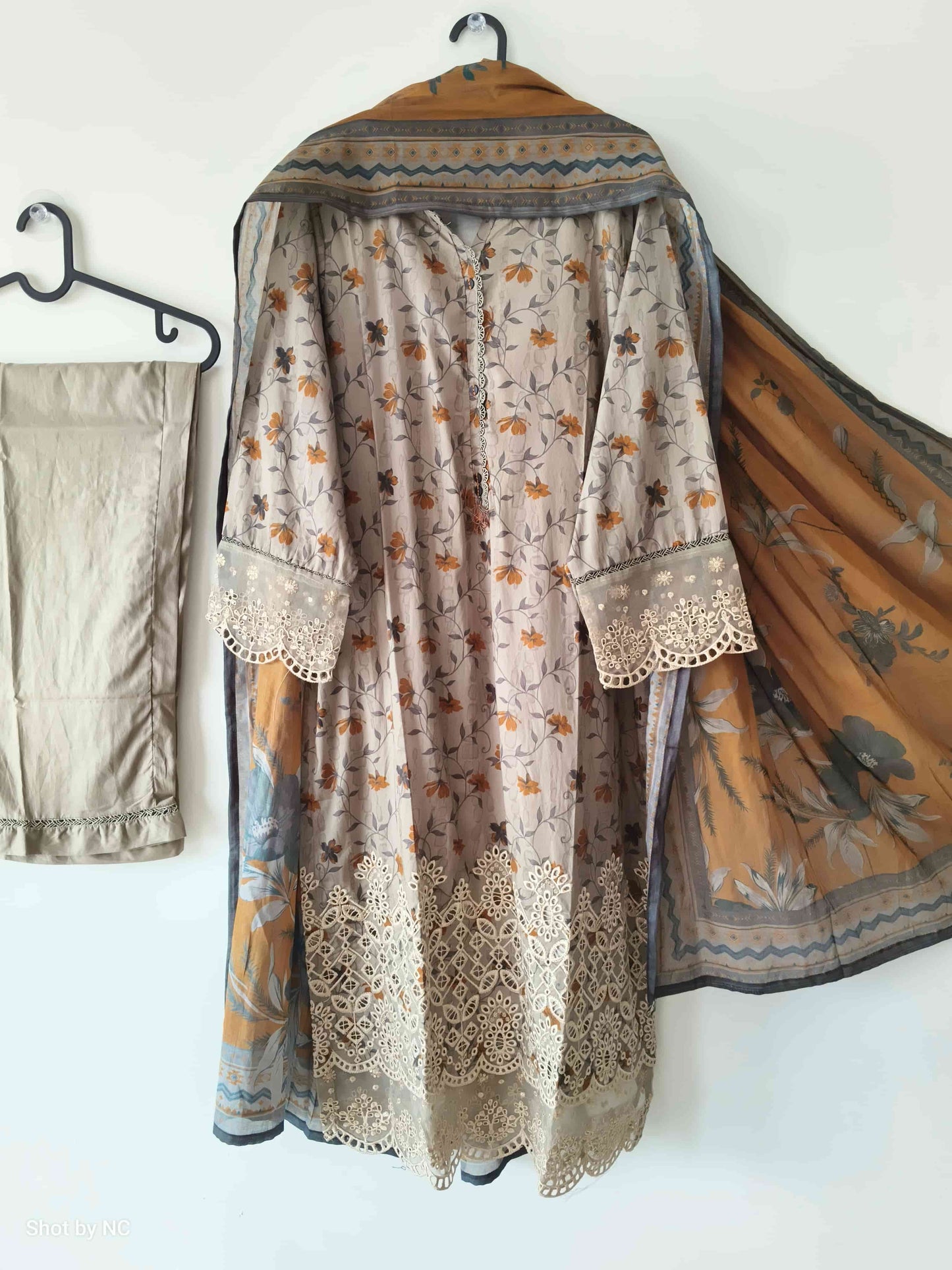 SBA04 Festive Eid Collection – Heavy Embroidered Lawn Suit with Printed Dupatta