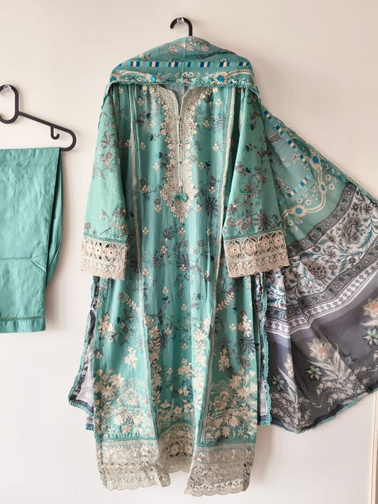 SBL03 Festive Embroidered Lawn Suit – 3 Piece Collection