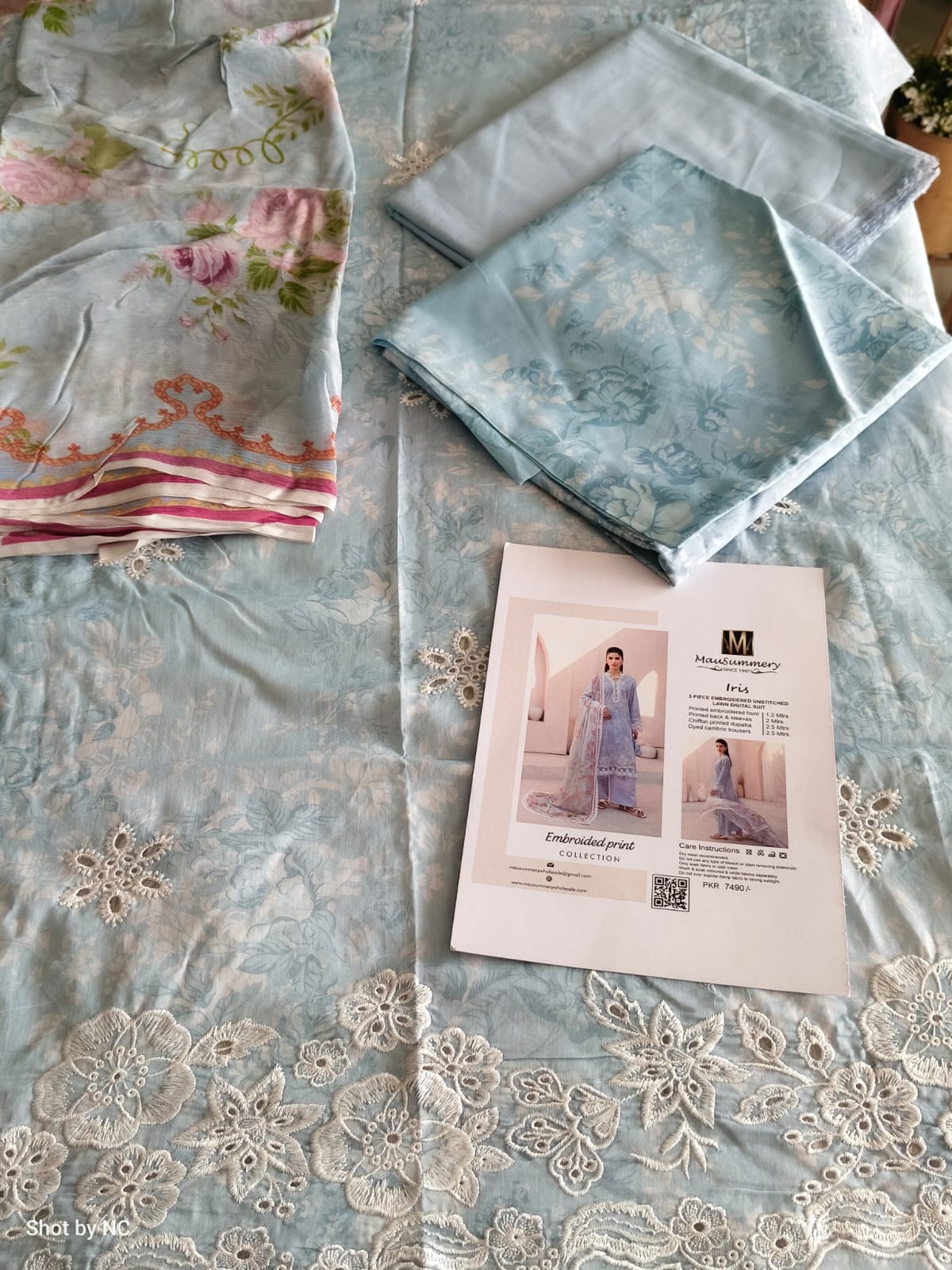 ME07 Lawn Suit | Digital Printed Lawn Shirt with Chiffon Dupatta & Cambric Trouser