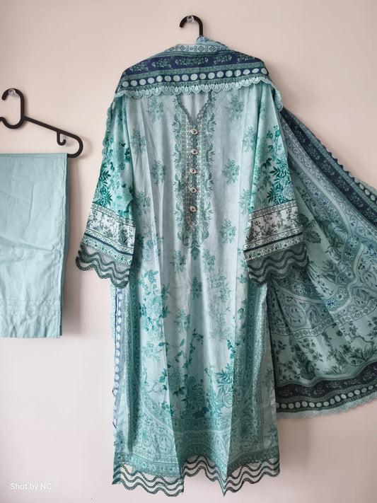ML03 Stitched Suit for Women | Fancy Neck Design with Dupatta | Summer Collection