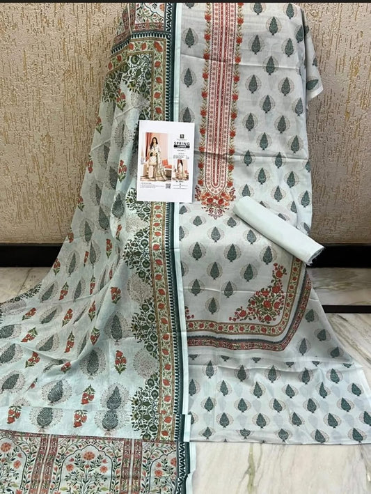 MD01 Printed Lawns 2026 Unstitched Suit