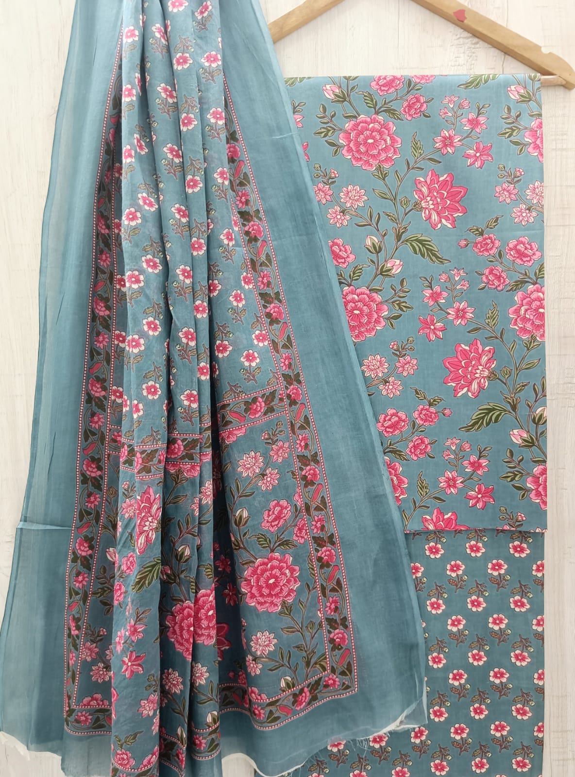 Jaipuri Cotton Unstitched Suit Only 1250/-
