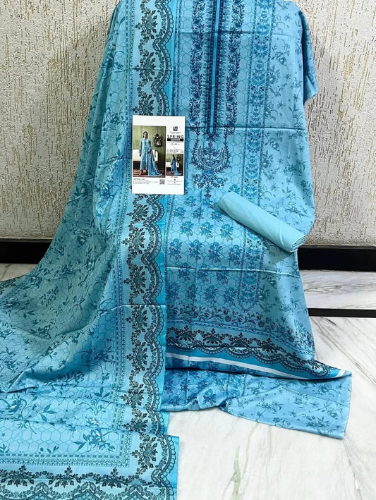 MD10 Printed Lawn Suit | 3 Piece Unstitched Pakistani Lawn Dress with Printed Dupatta